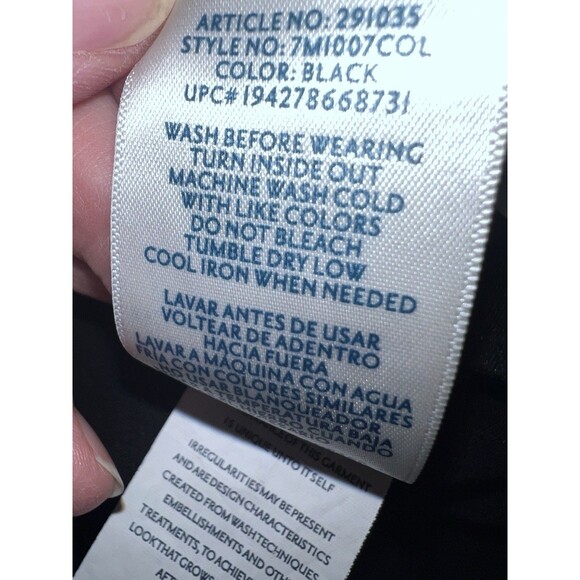 Seven 7 Pants Womens 14 Black Ponte Knit Zip Fly Skinny Fitted Stretch Pockets - Picture 7 of 7